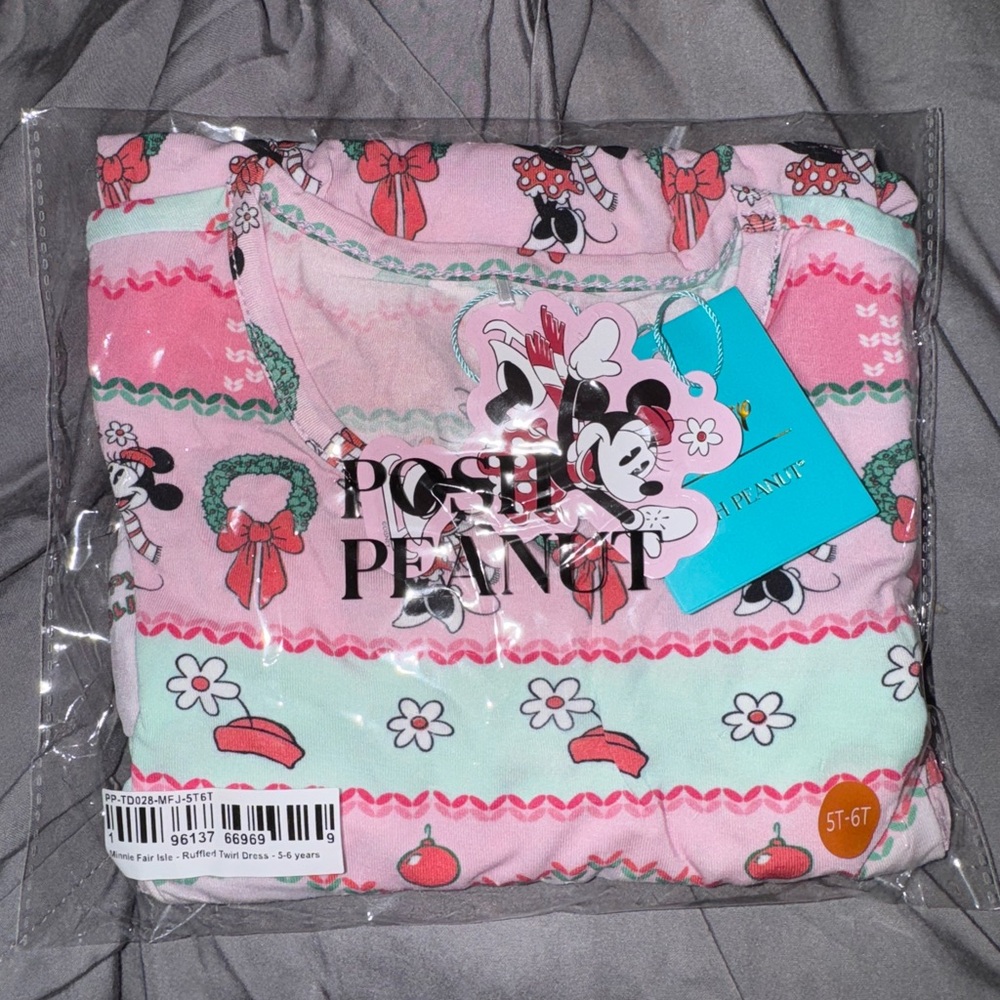 Posh Peanut Minnie Fair Isle - ruffled twirl dress 5/6